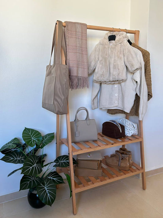 Penderie étagère en bois hêtre