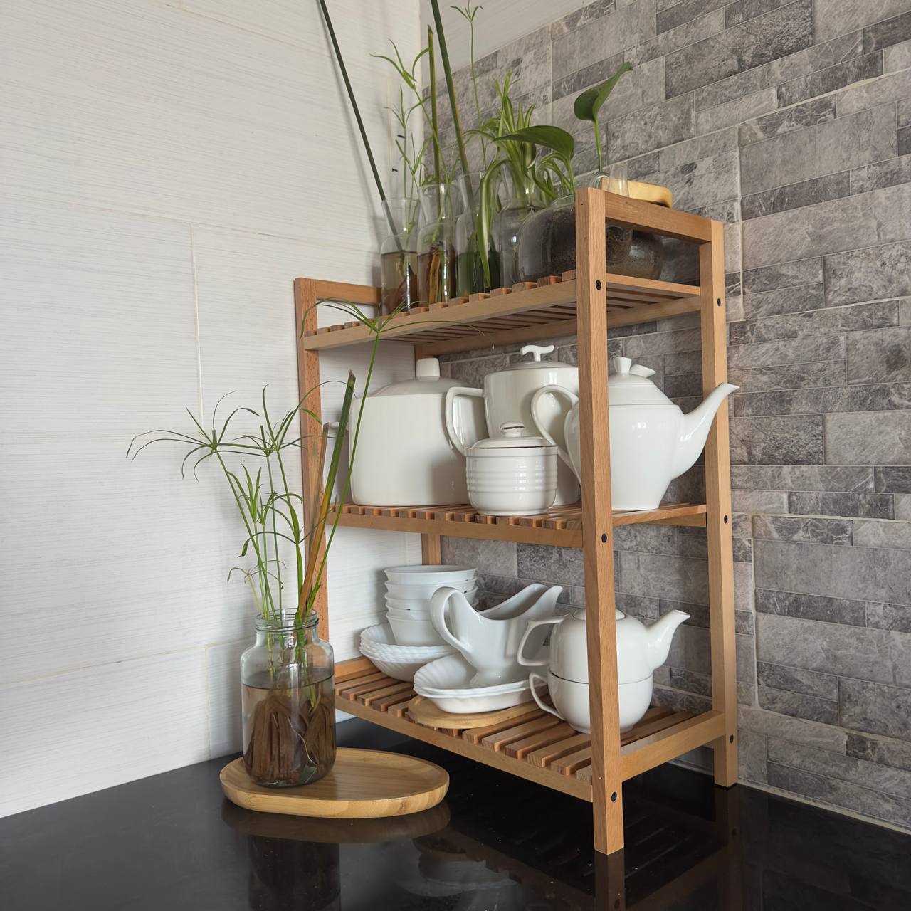 Etagère multifonctions 100% en bois hêtre