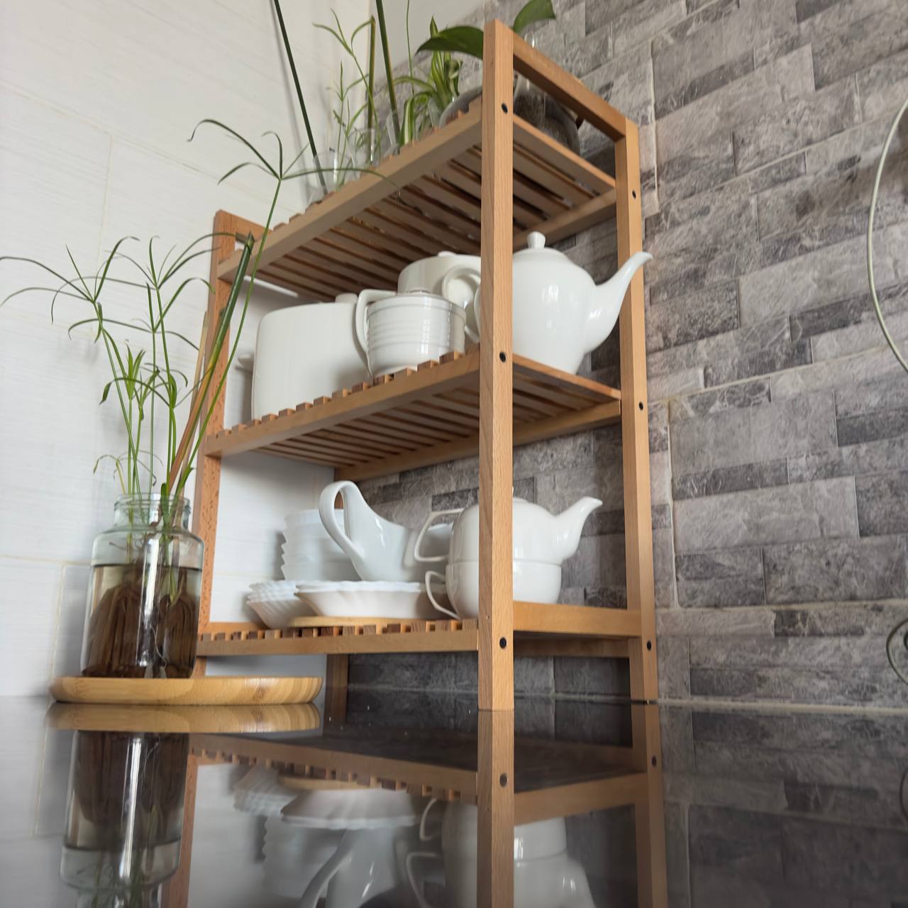 Etagère multifonctions 100% en bois hêtre