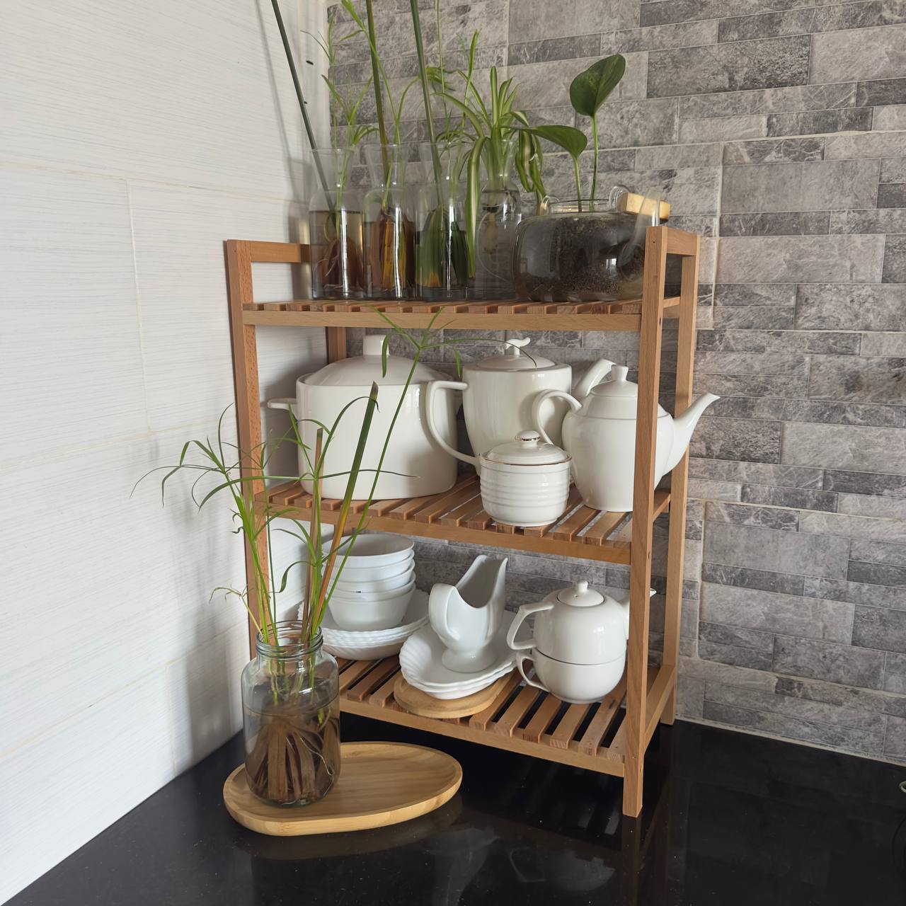 Etagère multifonctions 100% en bois hêtre