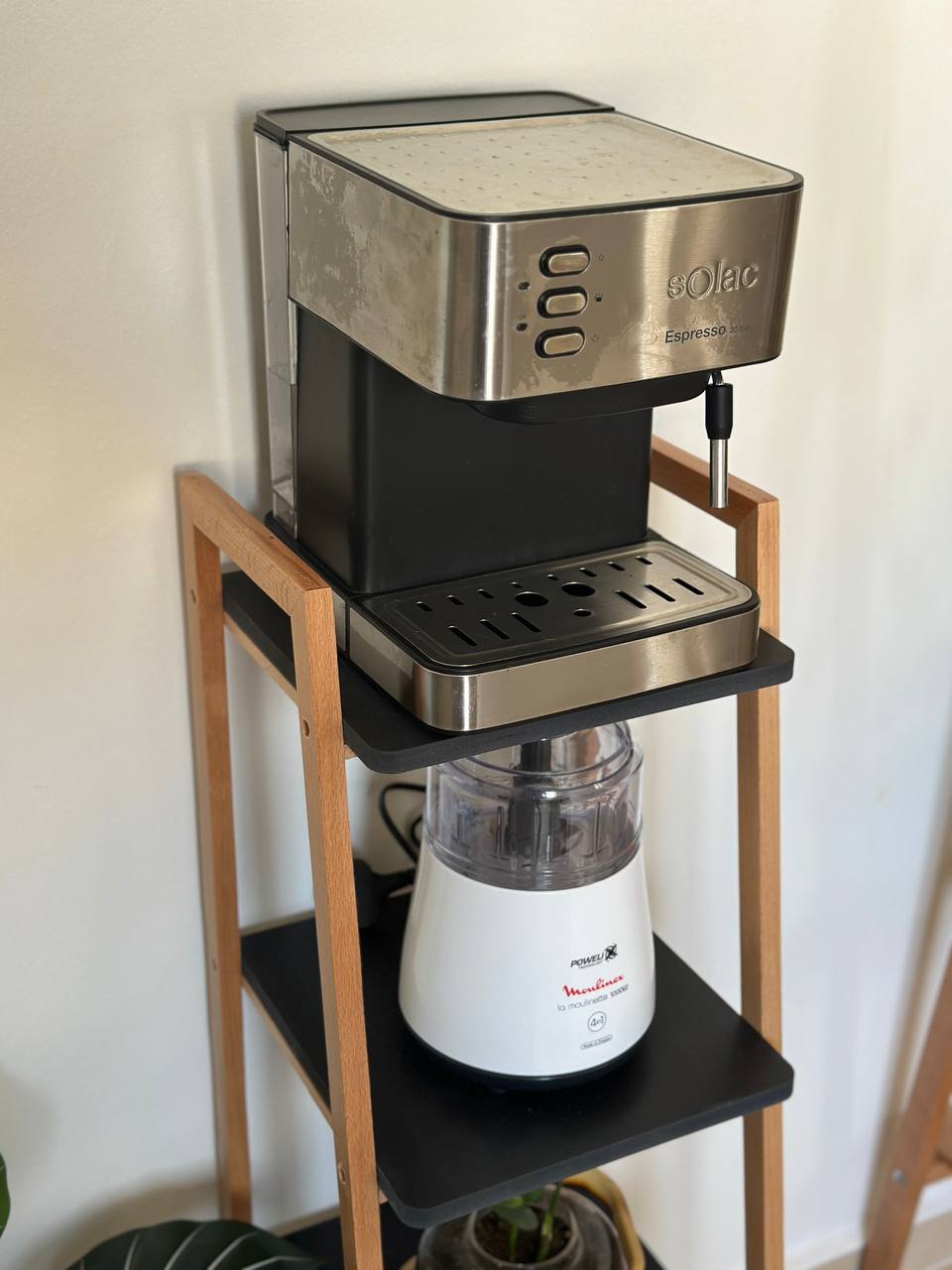 رف من 4 طبقات من خشب الزان وخشب الفوركس