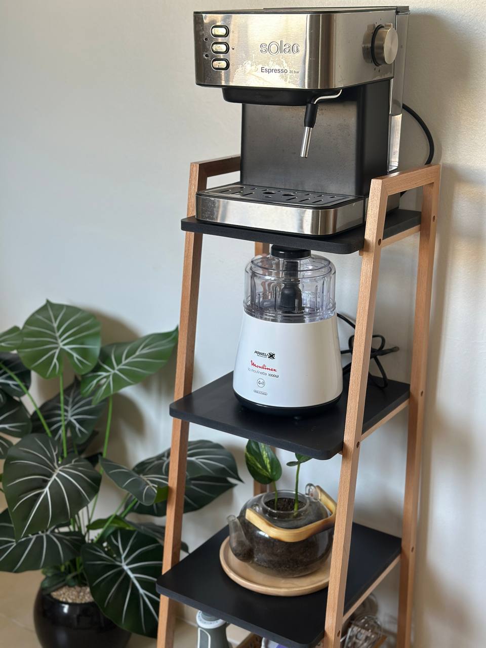 رف من 4 طبقات من خشب الزان وخشب الفوركس