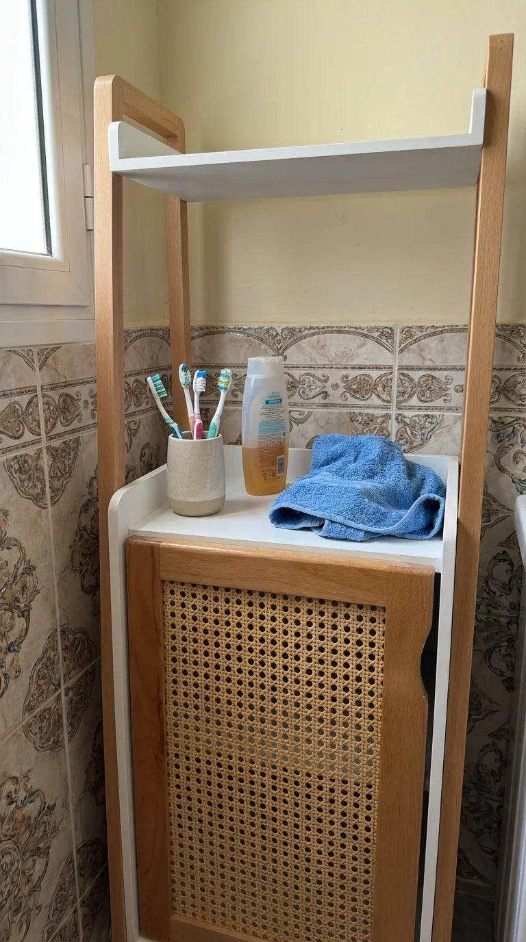 Grand meuble salle de bain avec Cannage