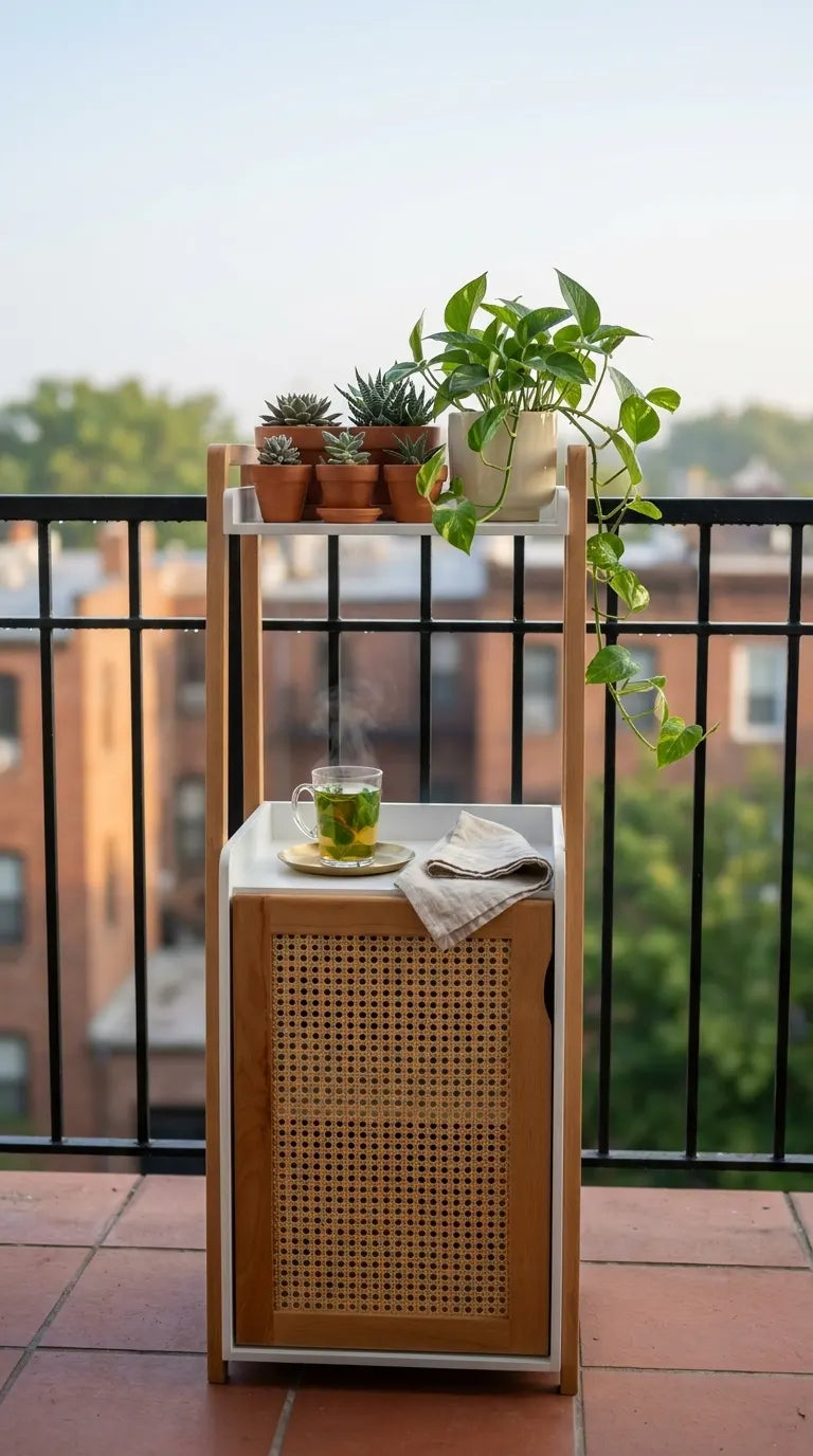 Grand meuble salle de bain avec Cannage