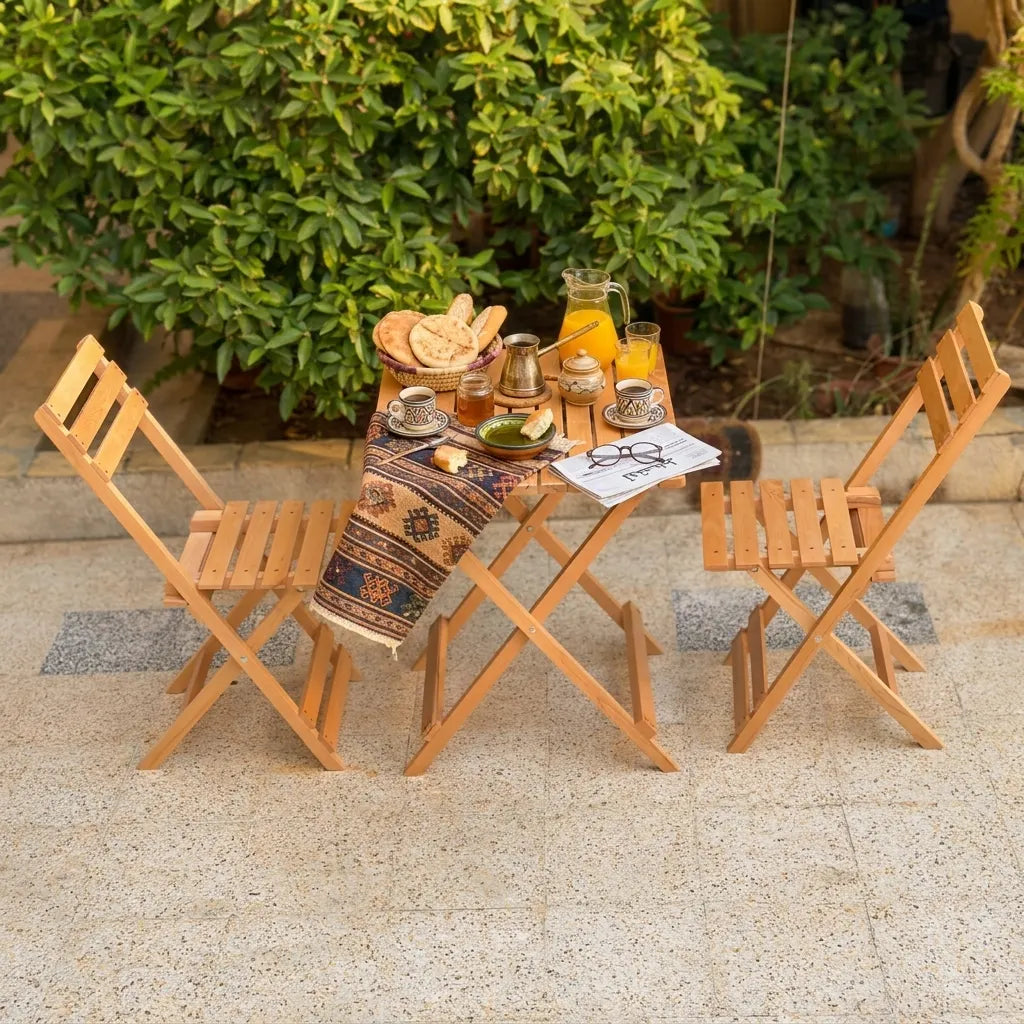 Table de jardin 100% en bois hêtre