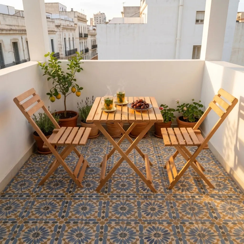 Table de jardin 100% en bois hêtre