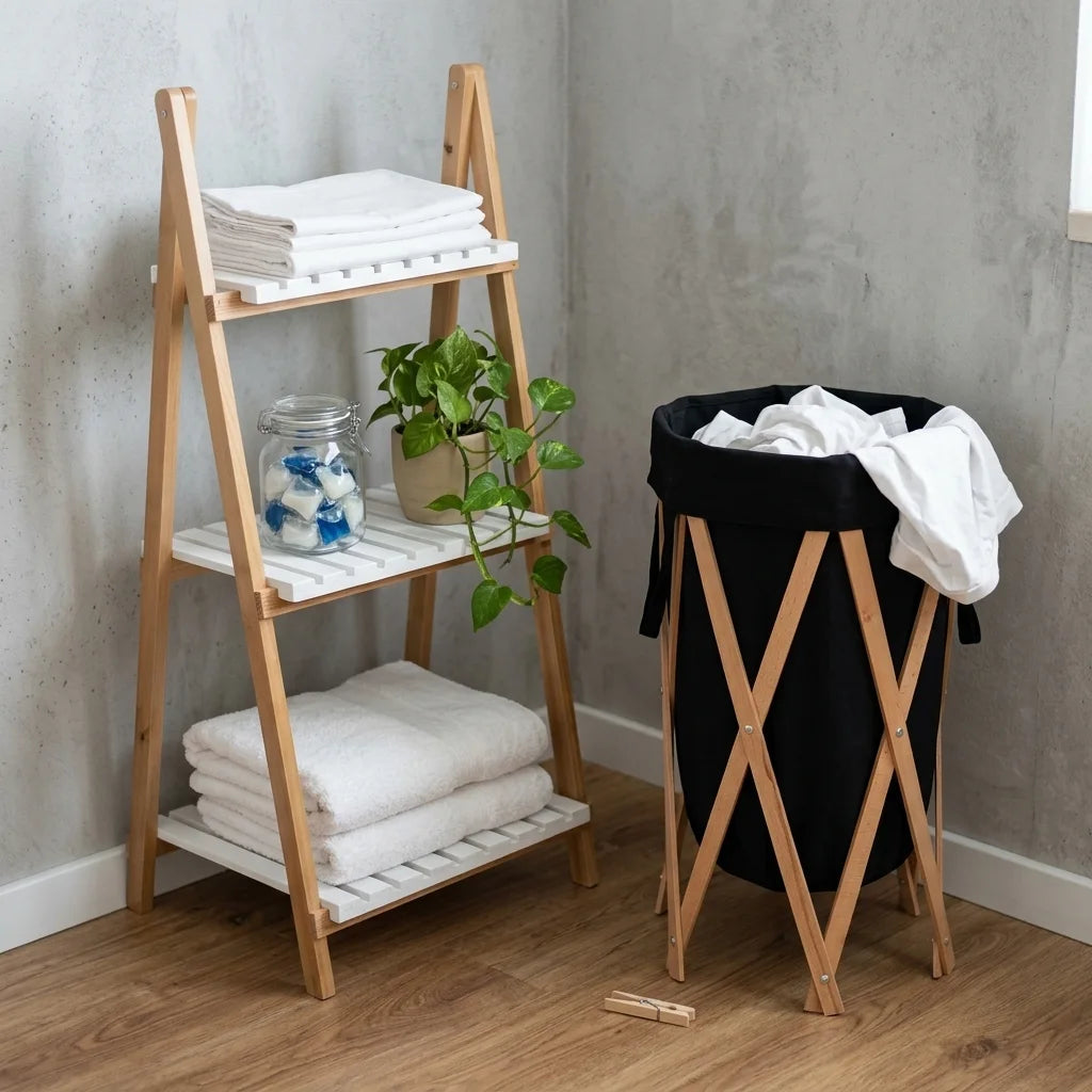Pack Etagere + Panier a linge