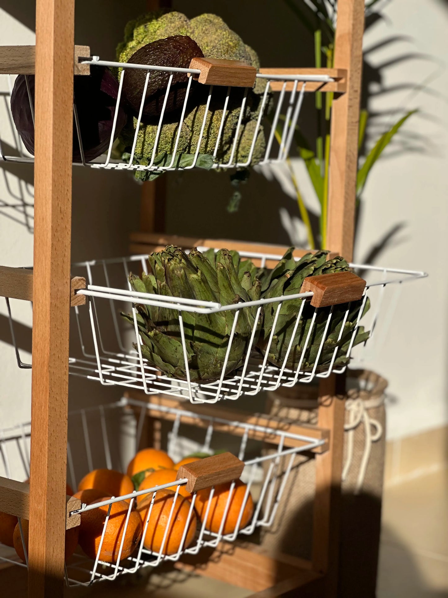 New Chariot de Légume en bois hêtre